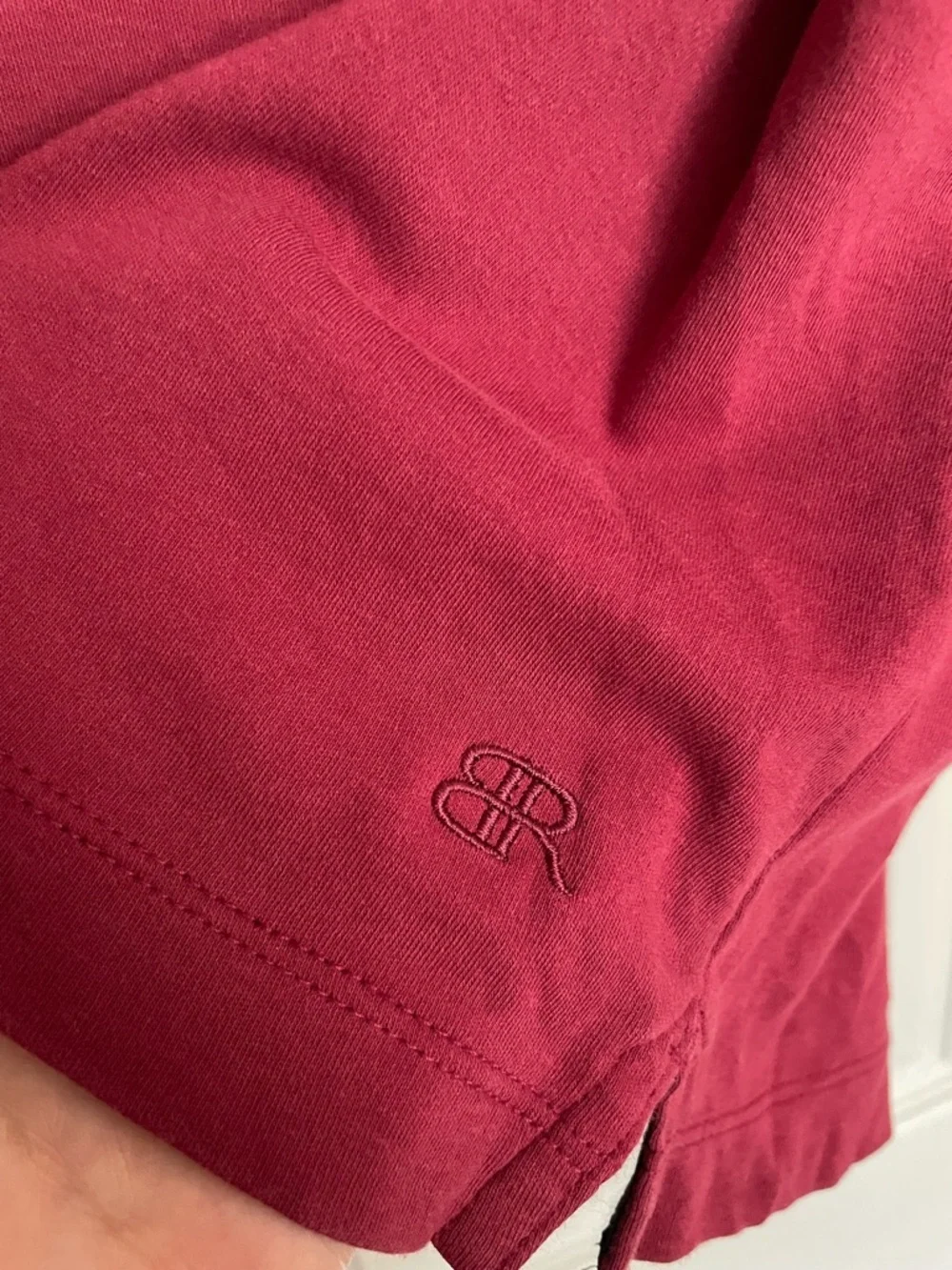 Banana Republic Men's Large Burgundy Short-Sleeve Polo